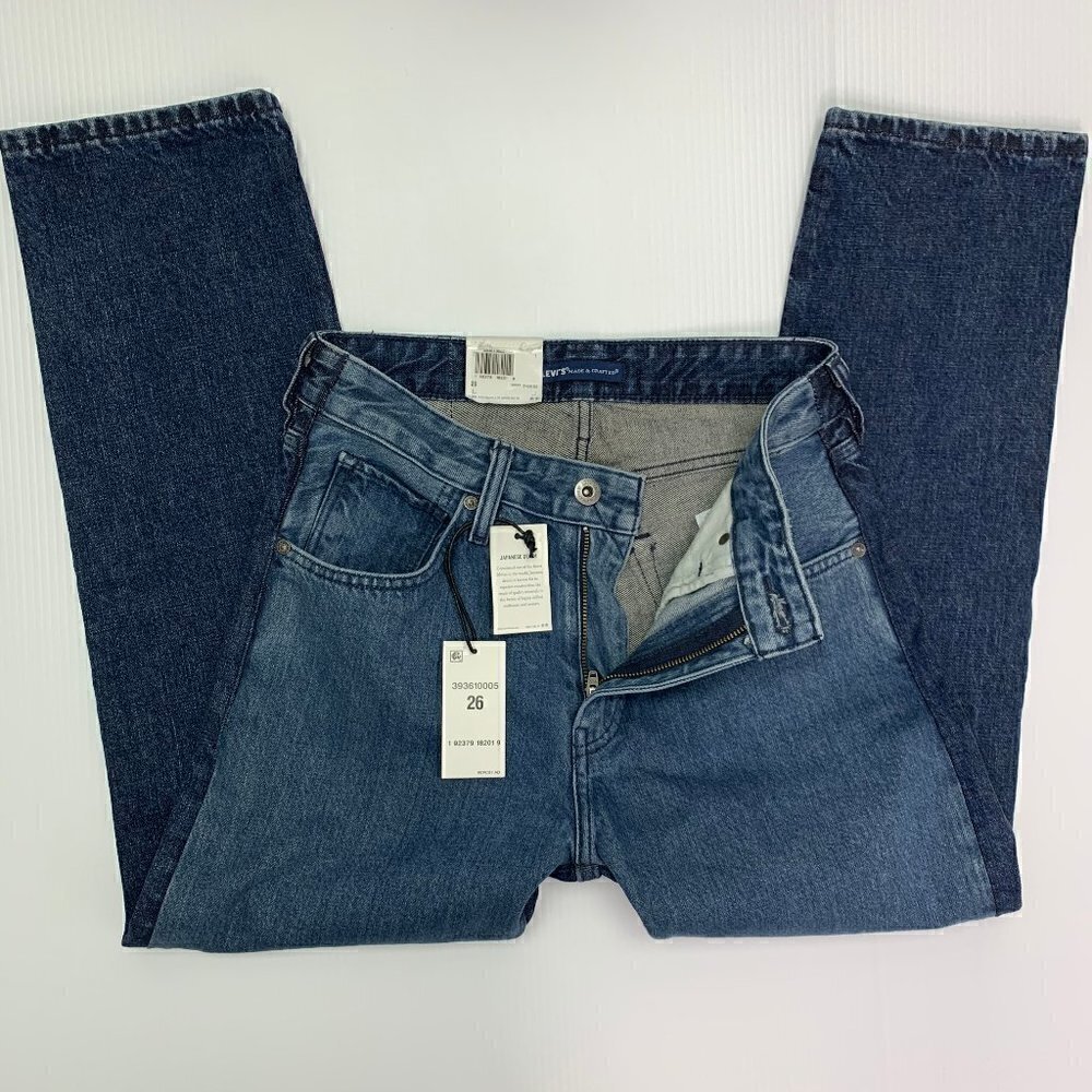 Levis Made & Crafted Jeans Size 26 Two Tone Color Blocked Mid Rise Crop NWT - Picture 3 of 12